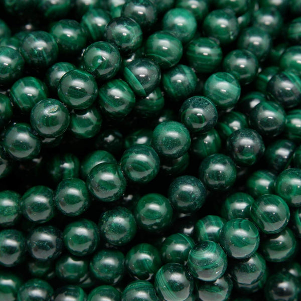 Dark Green Malachite Beads.