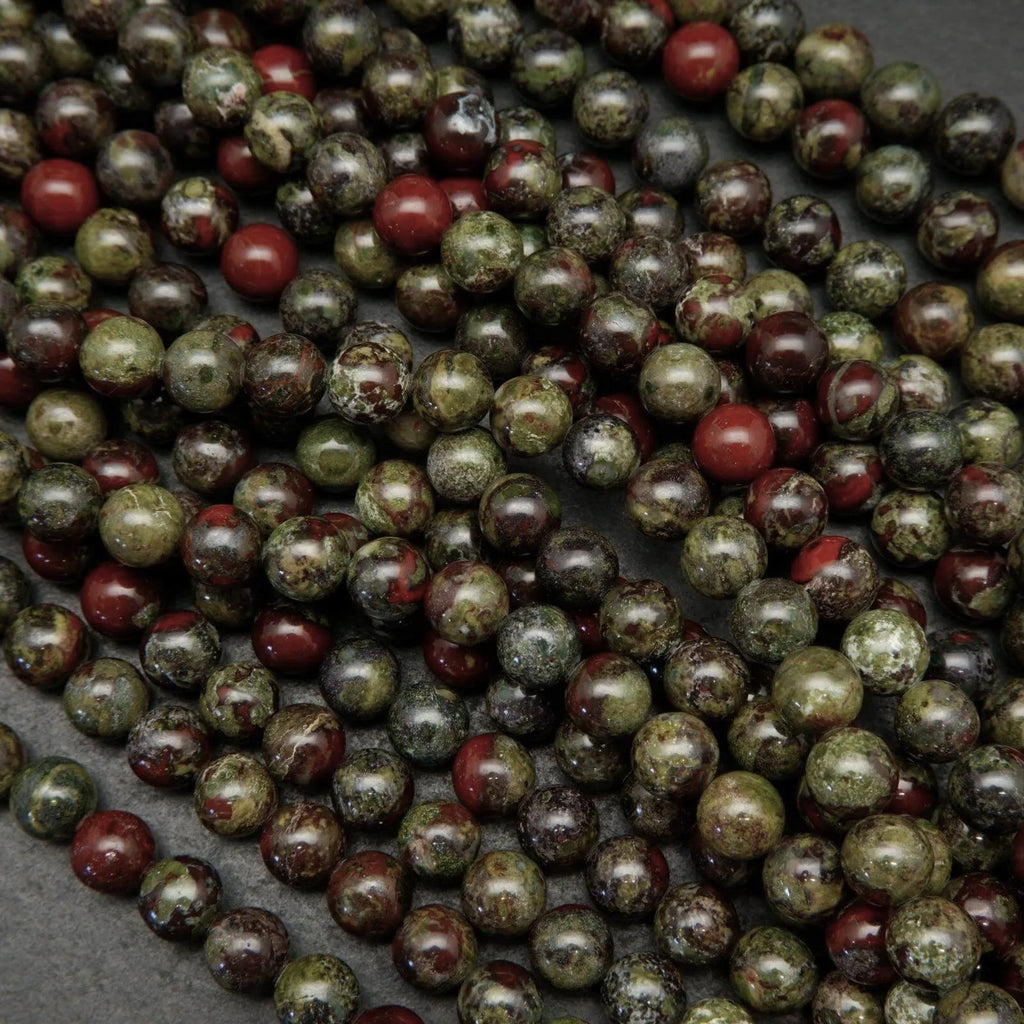 Dragon blood stone beads.