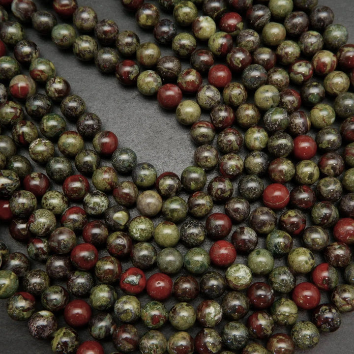 Dragon blood stone beads.
