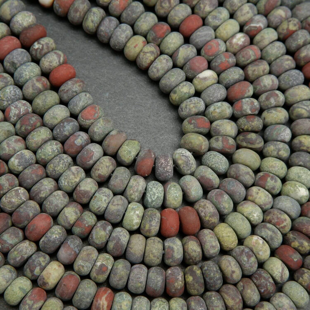 Matte finish dragonstone beads.