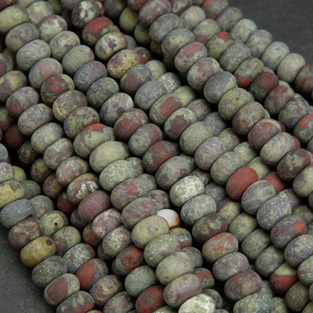 Matte finish dragonstone beads.