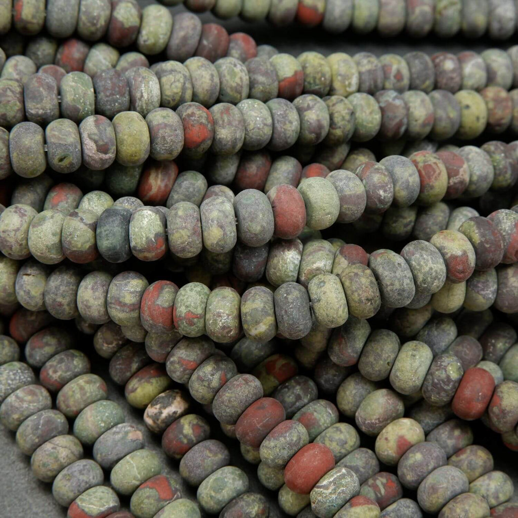 Matte finish dragonstone beads.