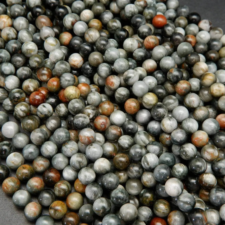 Silver Eagle Eye Beads