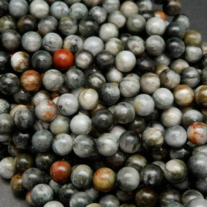 Silver Eagle Eye Beads