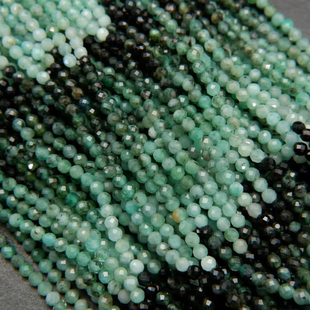 Ombre gradient emerald beads.