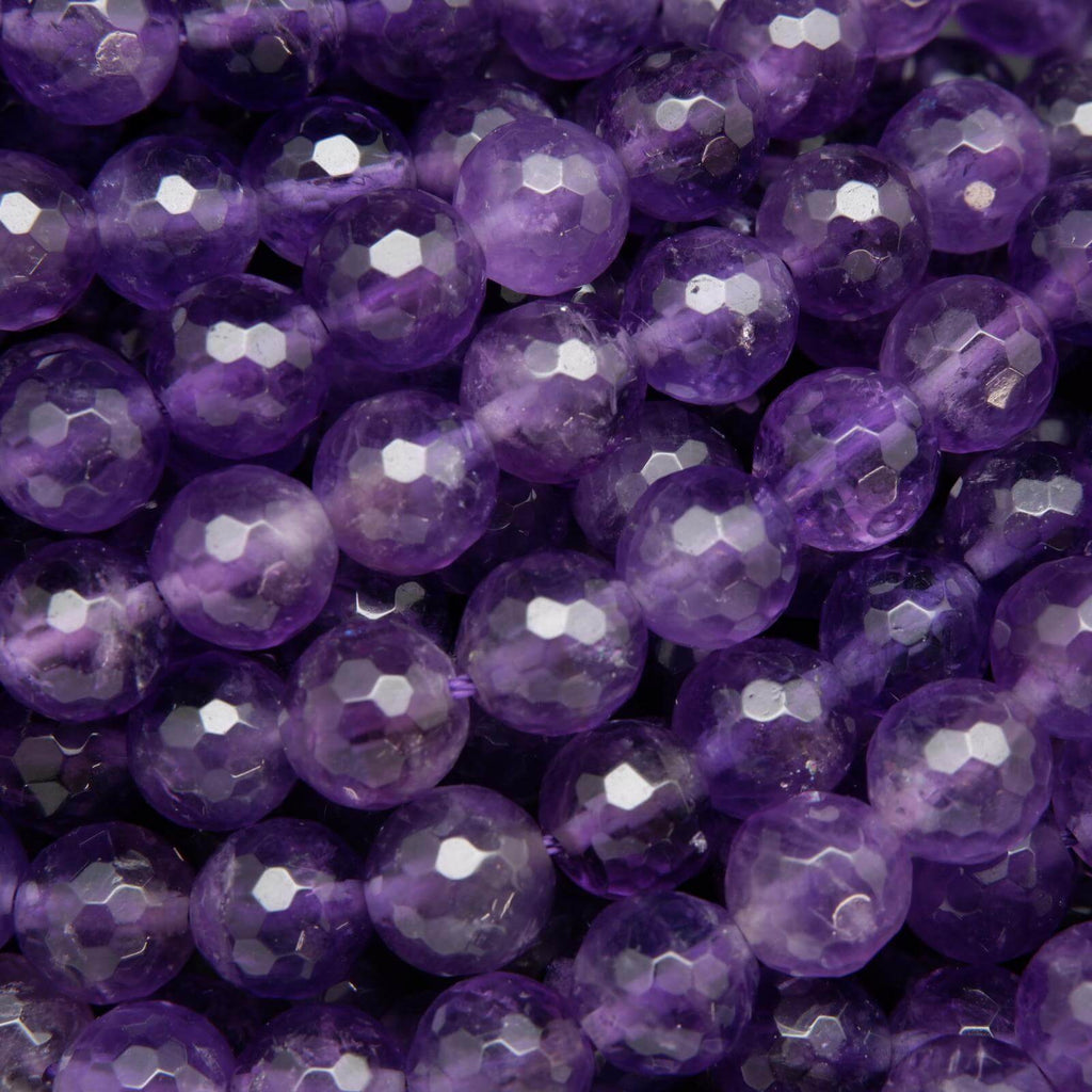 Faceted purple amethyst beads.