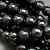 Faceted Large Hole Onyx Beads.