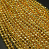 Faceted bright gold hematite beads.