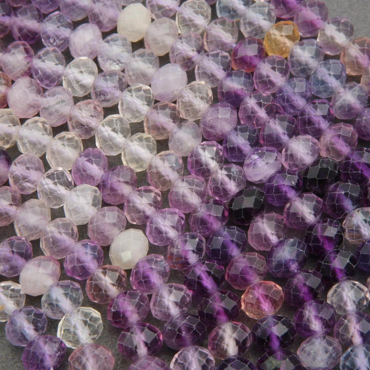 Rainbow Fluorite · Ombre · Microfaceted · Rondelle · 5.5mm, Tejas Beads, Beads
