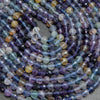 Multicolor Faceted Fluorite Beads.