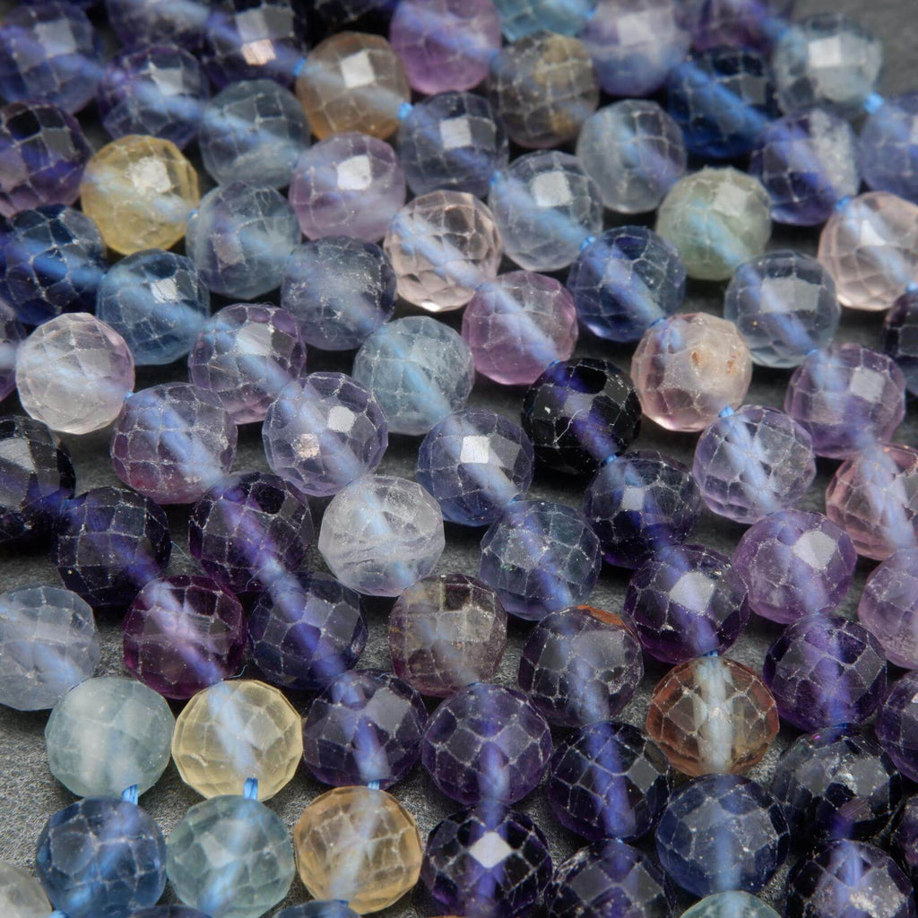Multicolor Fluorite Ombre · Faceted · Round · 6mm, Bead, Tejas Beads