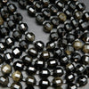 Golden obsidian beads for handmade jewelry