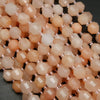 Peach Color Peach Aventurine Beads. Loose Beads On A String For Jewelry Making.