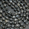 Faceted Larvikite Beads For Handmade Jewelry