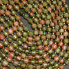 Faceted Prism Shape Unakite Beads