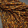 Microfaceted tiger's eye beads for jewelry making.