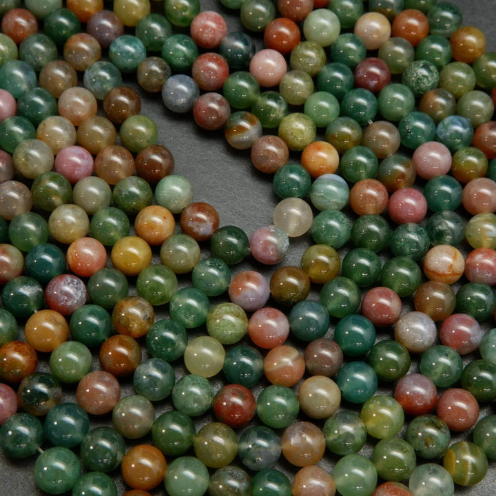 Indian agate and fancy jasper beads.
