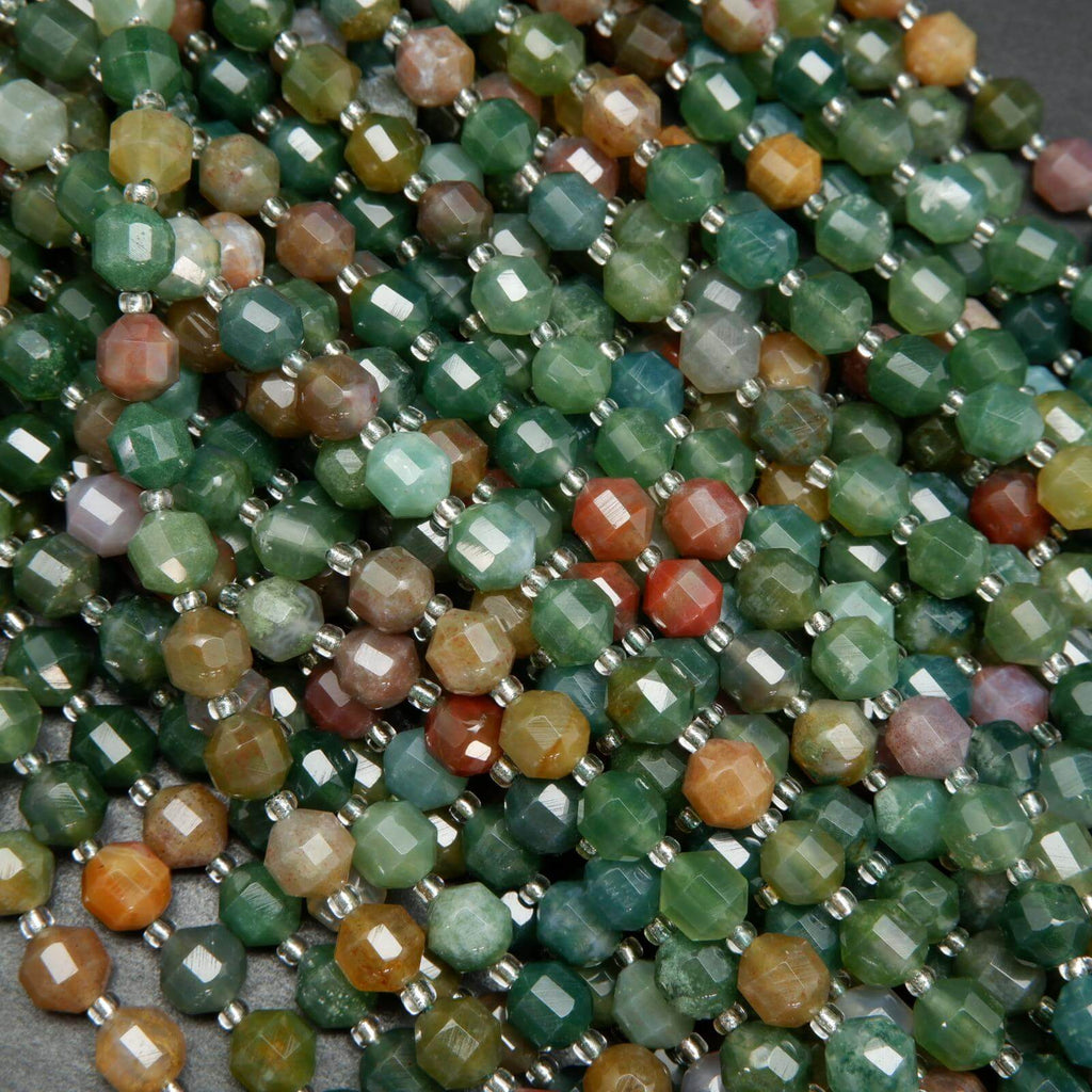 Fancy Jasper Energy Prism Beads.