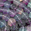 Fluorite flower shape beads.