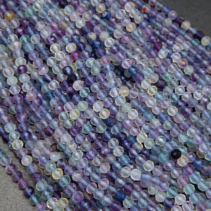 Faceted Fluorite Beads.