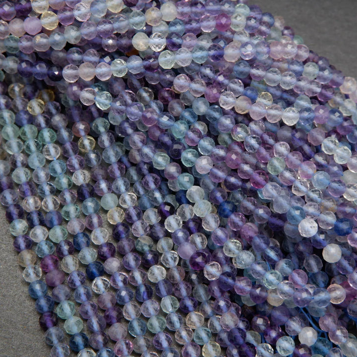 Faceted Fluorite Beads.