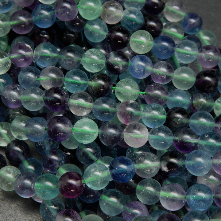 Multicolor Fluorite Beads.