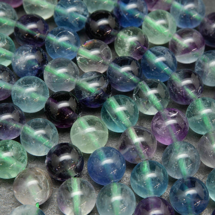 Multicolor Fluorite Beads.