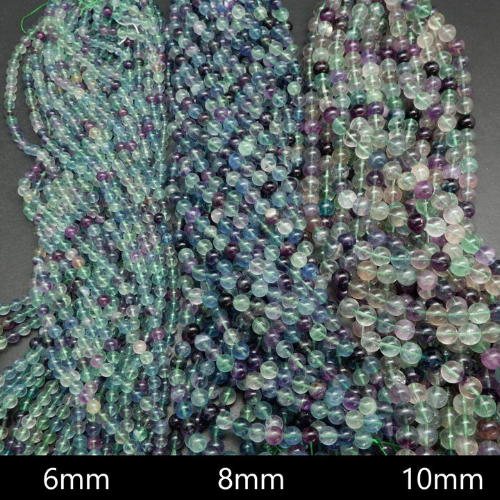 Multicolor Fluorite Beads.
