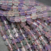 Rainbow Fluorite Heishi Faceted Beads.