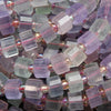 Rainbow Fluorite Heishi Faceted Beads.