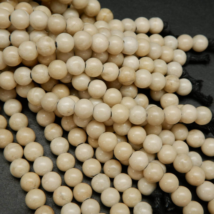 Fossil Jasper large hole beads.