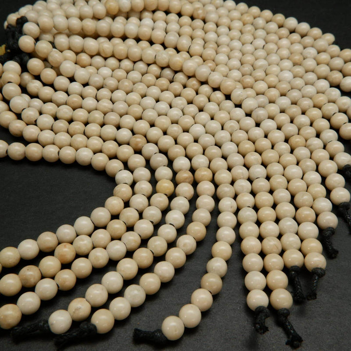 Fossil Jasper large hole beads.