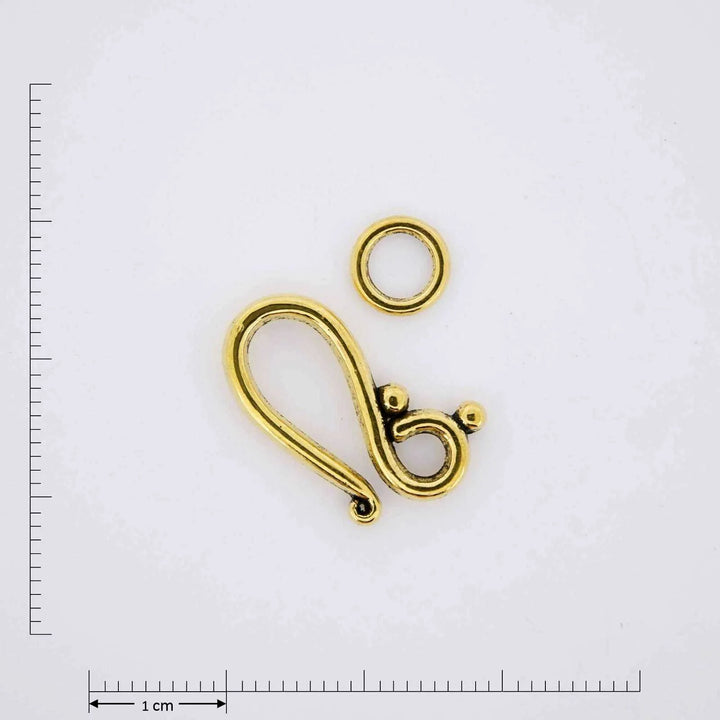 Clasp · Antique Gold Plated Finding · 18 sets, Tejas Beads, Jewelry Findings