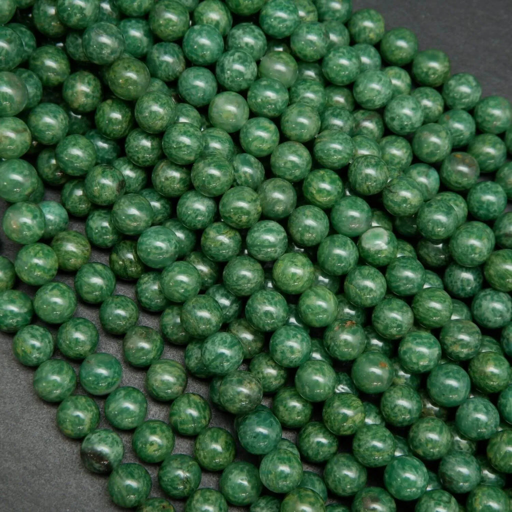 Green African Jade Beads Loose Beads.