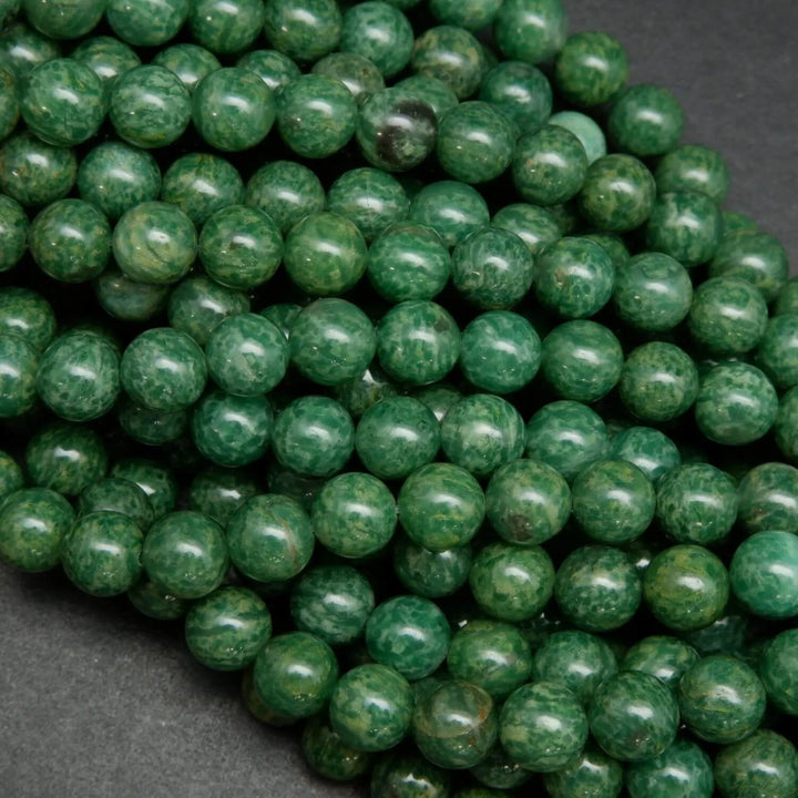 Green African Jade Beads Loose Beads.