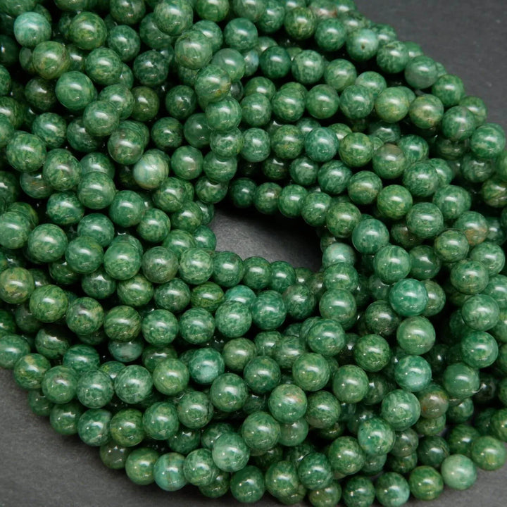 Green African Jade Beads Loose Beads.