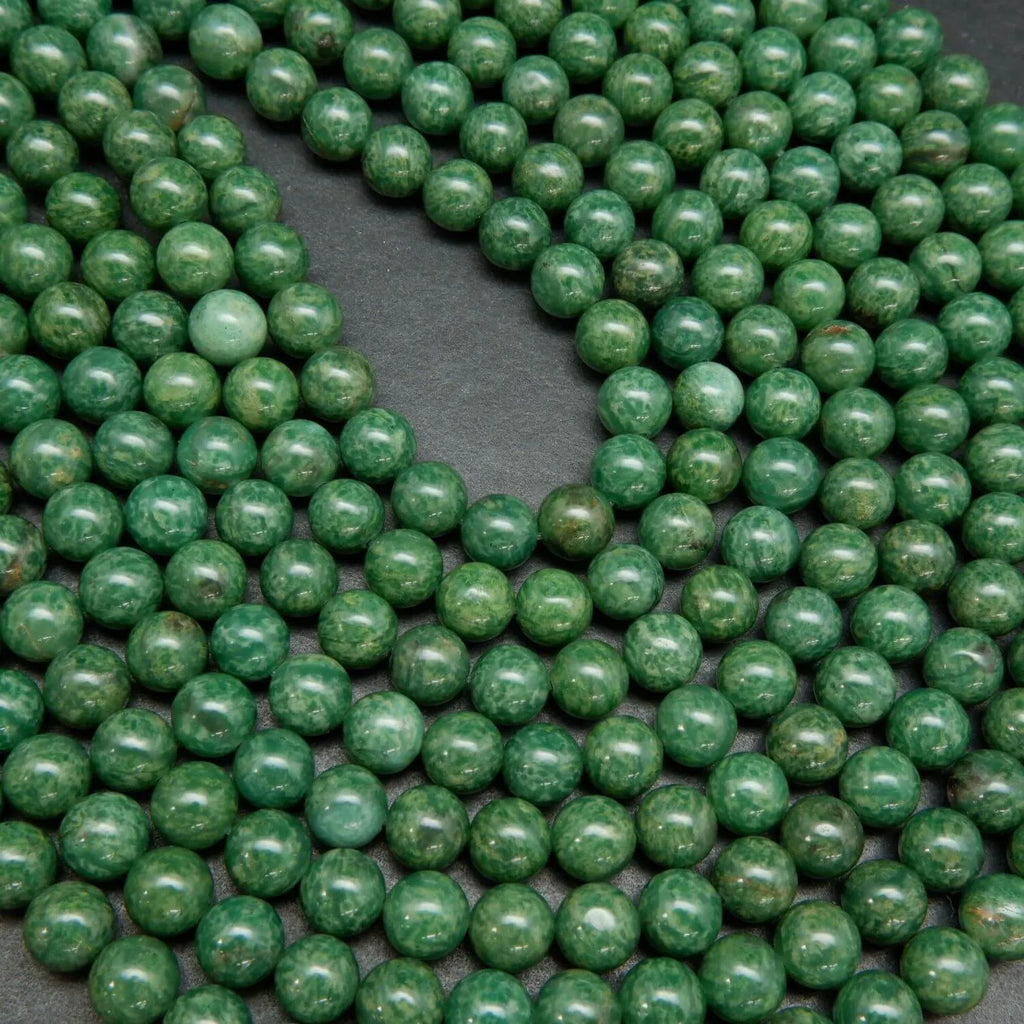 Green African Jade Beads Loose Beads.