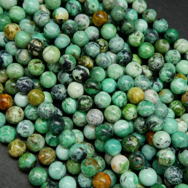 Green and Blue African Variscite Beads.