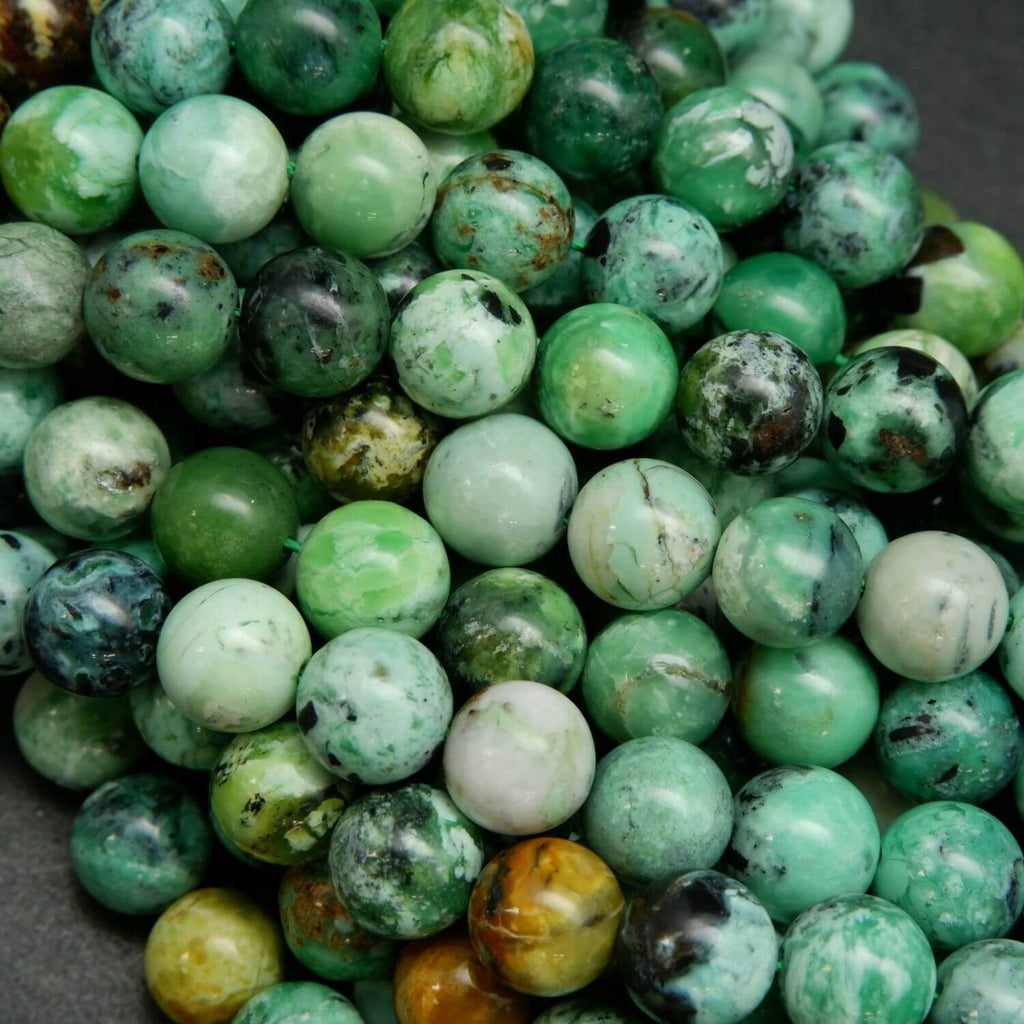 Green and Blue African Variscite Beads.