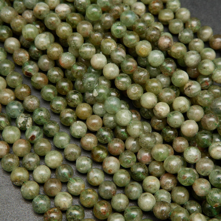 Green apatite beads.