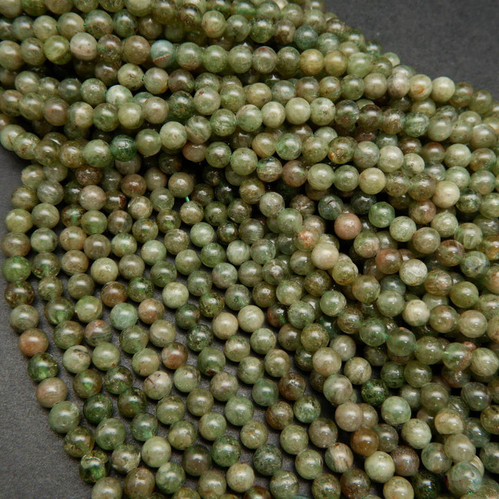 Green apatite beads.