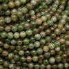 Green apatite beads.
