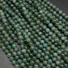 Teal green apatite beads.