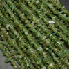 Green apatite chip beads.