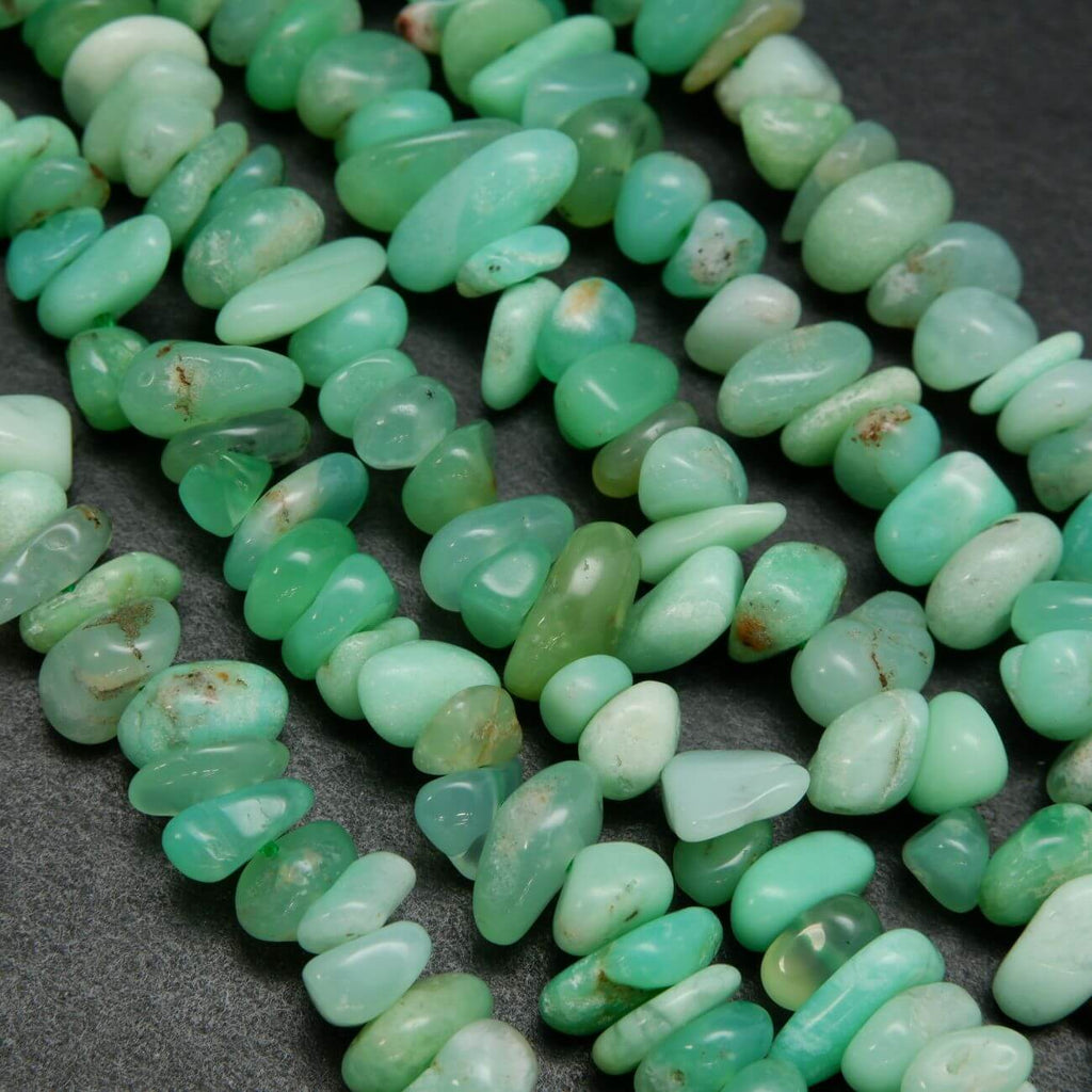 Pastel Green Australian Chrysoprase Chip Shape Beads