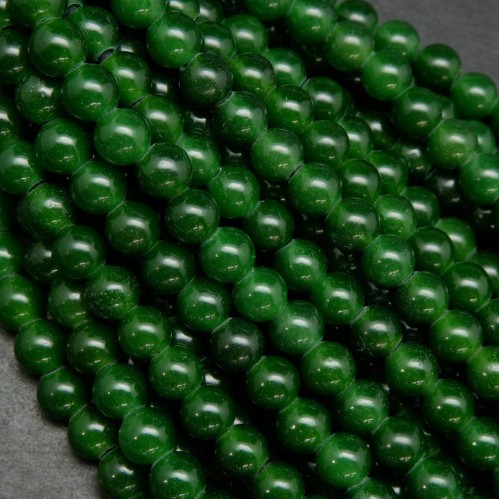 Green jade large hole beads.