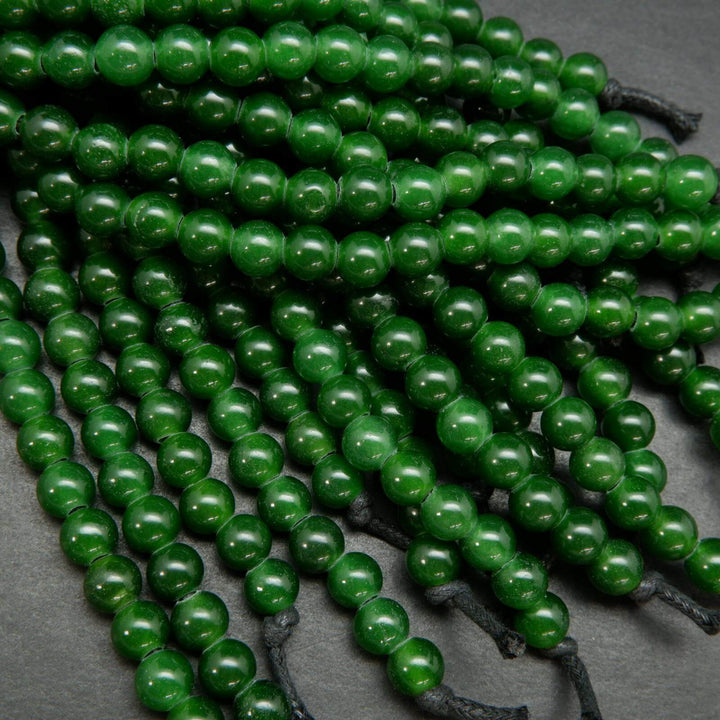 Green jade large hole beads.
