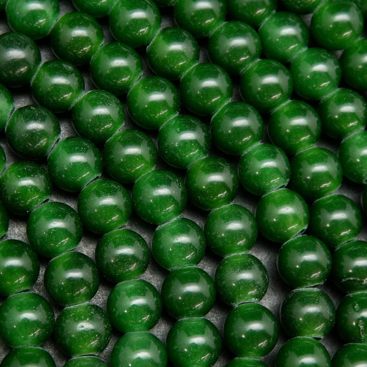 Green jade large hole beads.
