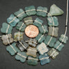 Roman glass clover shape square beads.