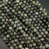 Green zebra jasper beads.